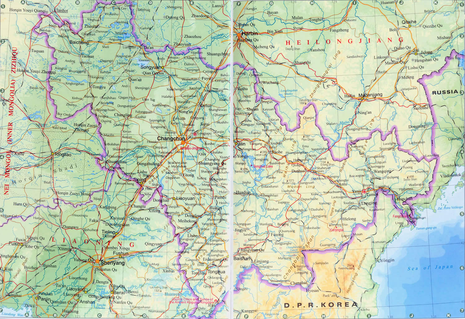 changchun jilin province map